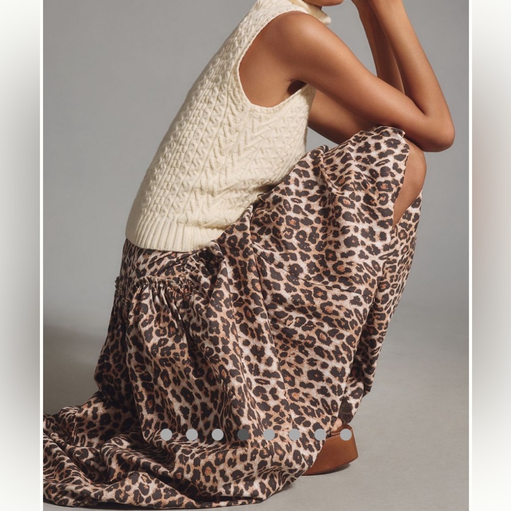 Anthropologie Maxi Skirt Leopard Print Mare Mare SIZE XS NEW - Picture 5 of 5